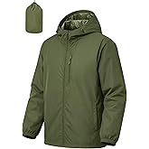 UIQUR Mens Cycling Jacket Waterproof Rain Jacket | Lightweight Packable Windbreaker For Hiking, Cycling, Running, Fishing ,Golf,Rainy-day work