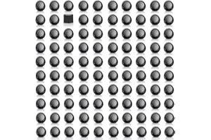 Magnakoys Black 18-415 Continuous Thread Closure w/ 14B Rubber Liner Caps for Vials (18-415, Black, 100)