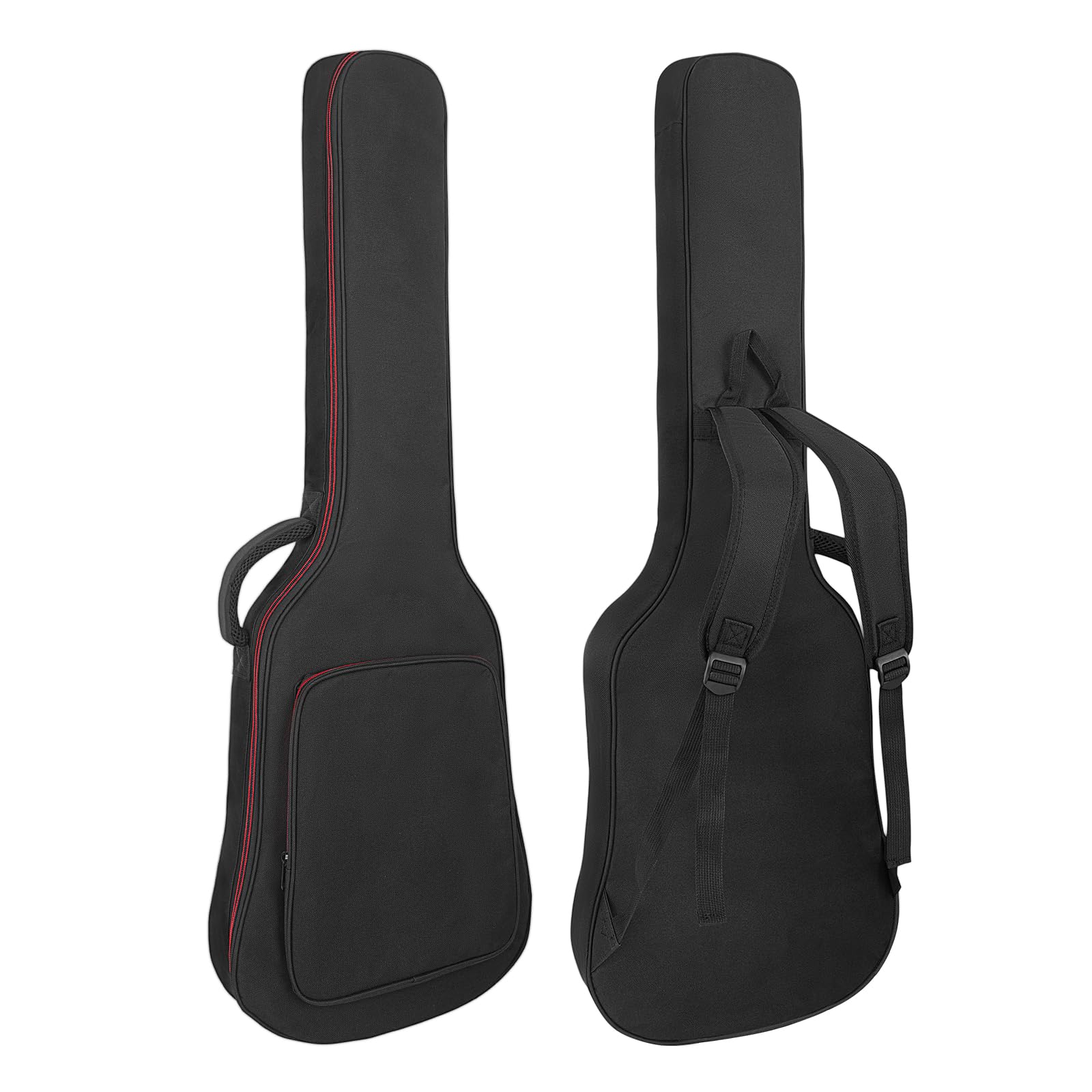 HOHIYO 10mm Electric Guitar Bag 39 40inch Electric Guitar Gig Bag 0.38In Thick Padded Guitar Case Waterproof with Pocket and Adjustable Shoulder Strap Neck Protector Pillow Pad Black