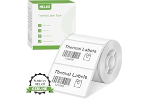 Thermal Labels for Nelko PM220 Label Maker, 2'' x 1.18'' (50x30mm) Thermal Sticker Label, Waterproof, Multi-Purpose Label Tape, 1 Roll of 230 Self-Adhesive Thermal Paper (White)