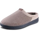isotoner mens Microterry Jake Clog Slipper - With Gel Infused Memory Foam