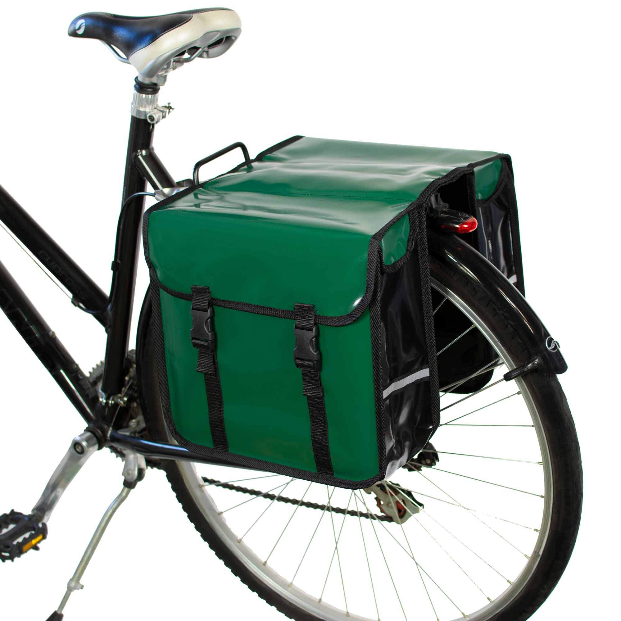 BikyBag Classic CW - Waterproof Bicycle Double Pannier Bag Bicycle Cycle Bike Shopping (Green)
