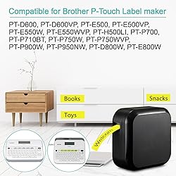 NineLeaf 2 Pack Compatible for Brother P-touch