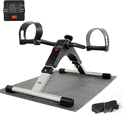 AGM Foldable Mini Pedal Exerciser Compact Under Desk Exercise Bike