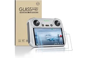 Lawfig DJI RC2 Screen Protector, DJI Mini 4 Pro HD Tempered Glass Screen Protector Film for DJI Air 3/Mavic 3 Pro/Mini 3/Mini 3 Pro/Air 2S RC/RC 2 Remote Controller Accessories (2 PACK)