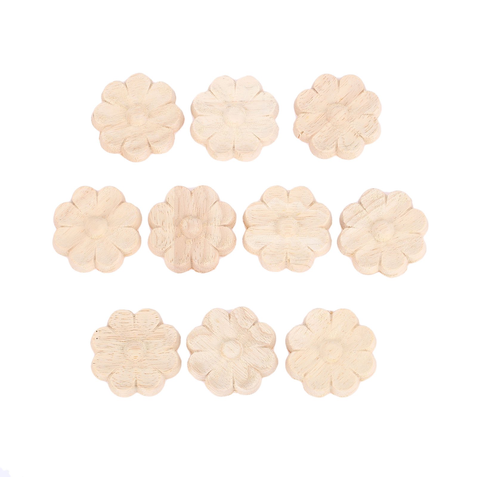 MUXSAM 10pcs Wood Carved Appliques Woodcarving Corner Onlay Decal Decorative Flower Frame Applique for Walls Furniture Cabinet Door Cupboard Windows Mirrors Dresser 6x6cm