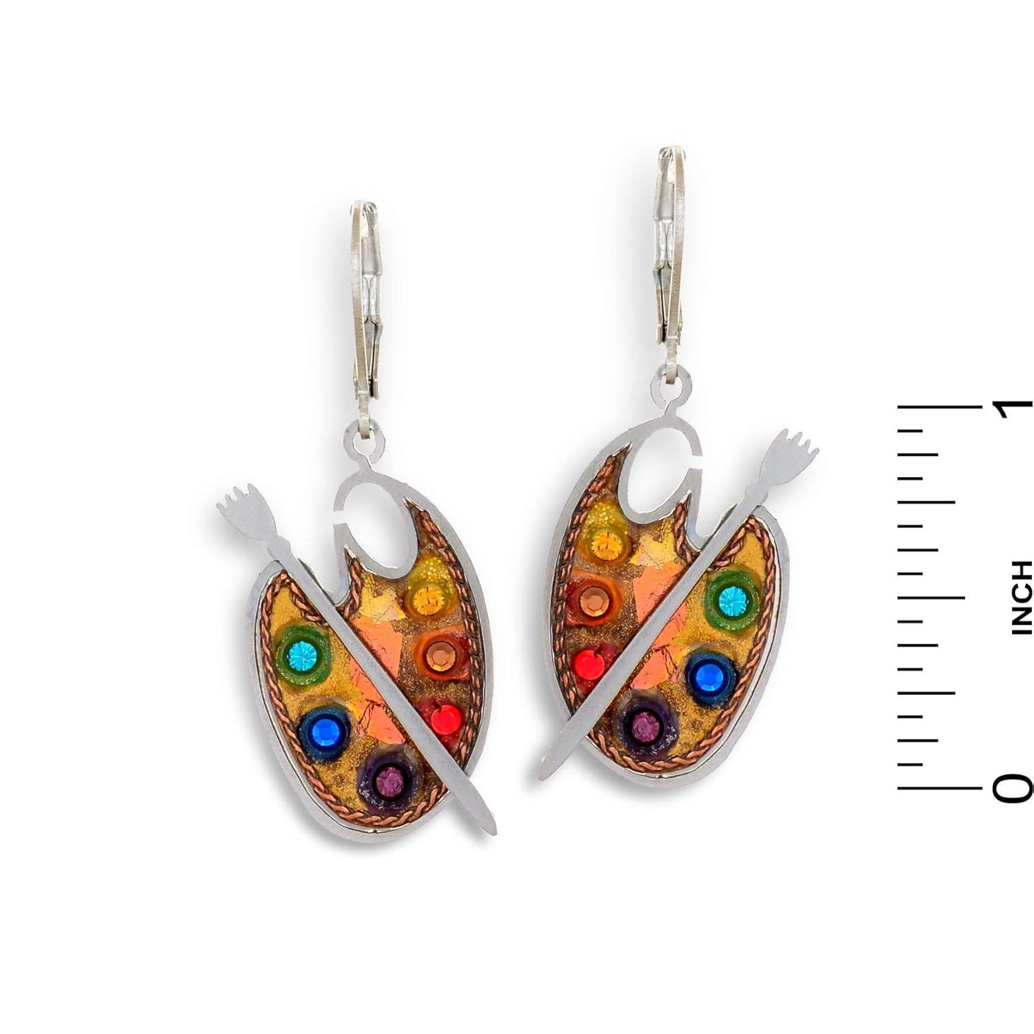 Amazon Com Seeka Painter S Palette Artist Earrings E0838 Handmade