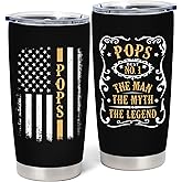 Louasedh Pops Gifts for Grandpa, Pop Gifts from Grandkids, Best Pops Ever Gift, Christmas Fathers Day Birthday Gift for Pops from Grandchildren, Grandpa 20 Oz Tumbler