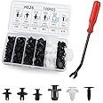 100PCS Car Clips Kit Include with 1 Trim Removal Tool and 6 Types of Popular Automotive Clips,Multipurpose Retainer Clips for Cars Body,Universal Car Bumper Clips Fit Most Cars