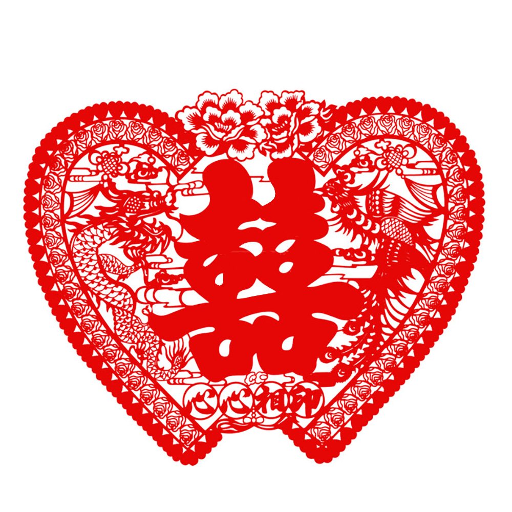 Bcqli Chinese Traditional Wedding Flannel Paper Cut Wedding