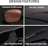 Jim Halo Polarized Sunglasses Wrap Around Sport Men Women Tortoise Brown view 5