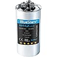 BlueStars 55+7.5 uf MFD ±5% 370 or 440 Volt AC CBB65B Dual Run Round Capacitor - Exact Fit for Condenser Straight Cool or Heat Pump Air Conditioner - Replaces C35575R, TT-CAP-55/7.5/440