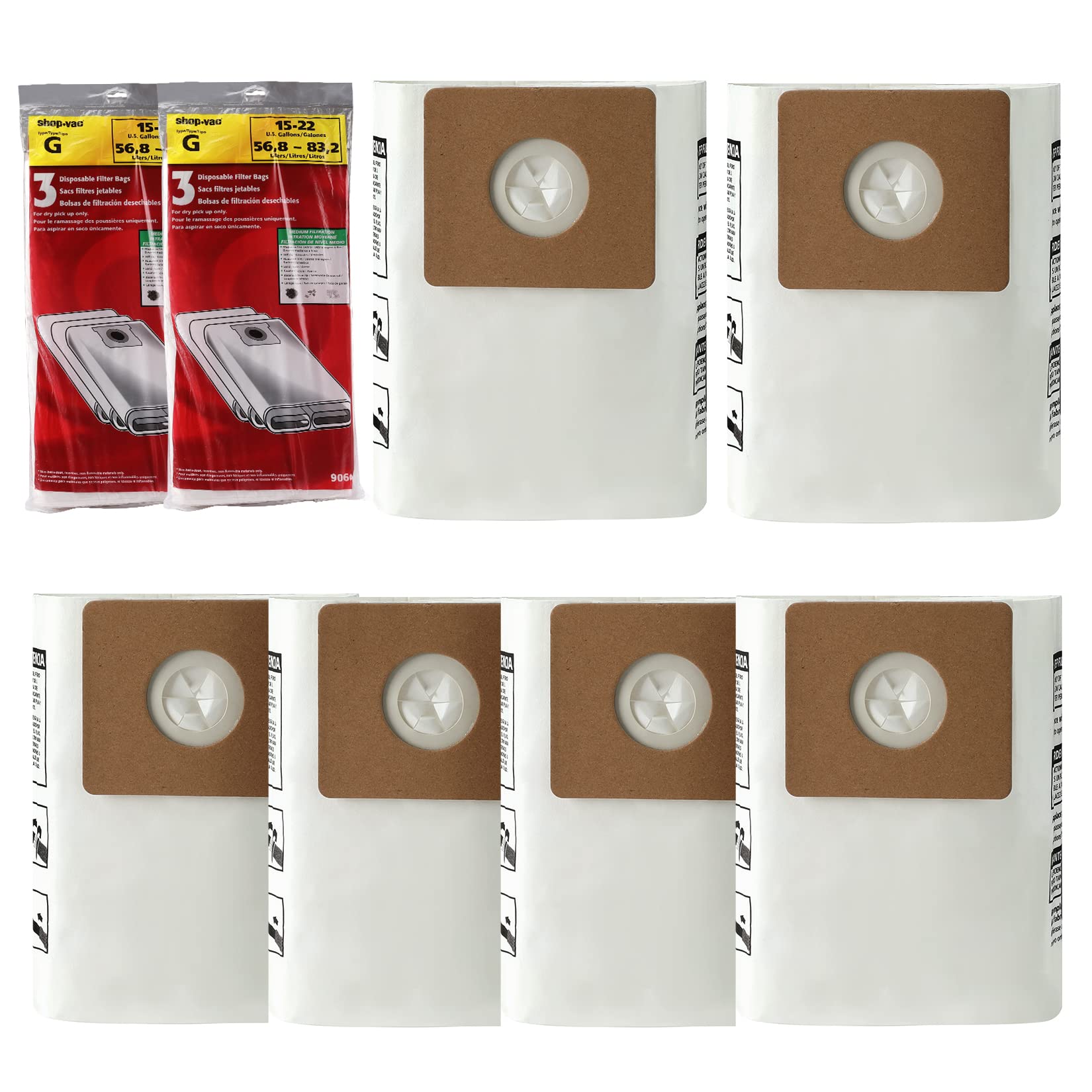 Photo 1 of Shop-Vac 90663 15 To 22 Gallon Disposable Filter Bags, 6 Pack1062964205
LPNO429117877