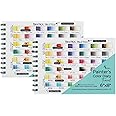 HG Art Concepts Travel Size Painters Color Diary 2 Pack - 6x8" Spiral-Bound Acid-Free Color Swatch Book with 10 Pages for Traveling Artists