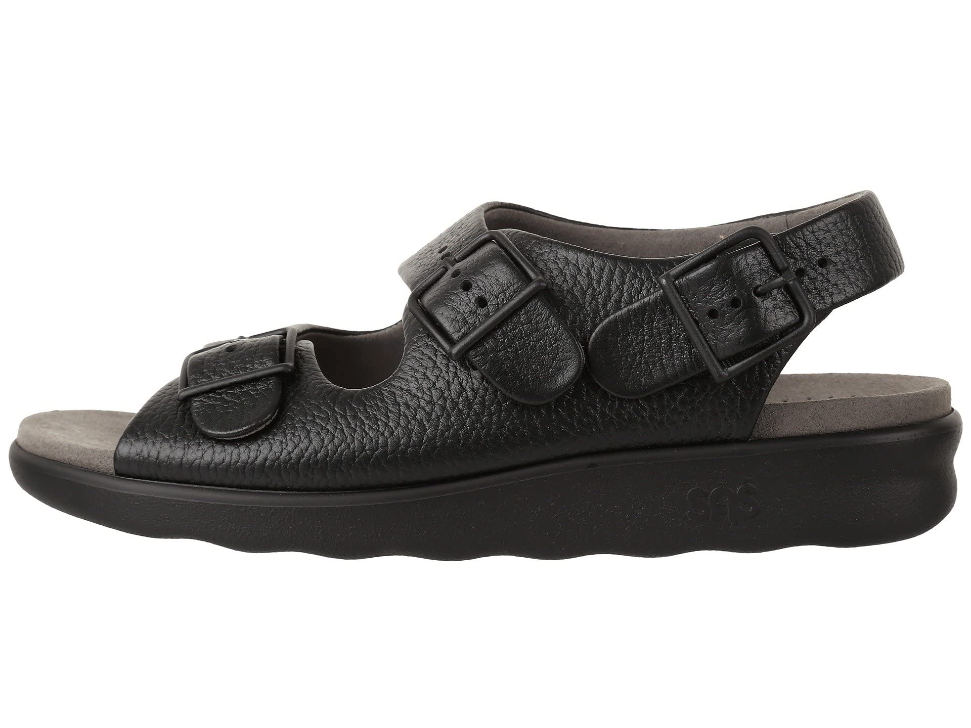 SAS Relaxed Comfort Sandal Black 8.5 W - Wide