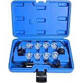 PANNUOSCS Fuel Injector Pulse Tester Noid Light Test Kit 11-Piece Set IAC | Compatible with GM PFI/TBI/SCPI/Multec2, Ford TBI, Bosch2/PFI; includes 8 Noid Lights, 2 GM IAC Testers and 1.2m Cable.