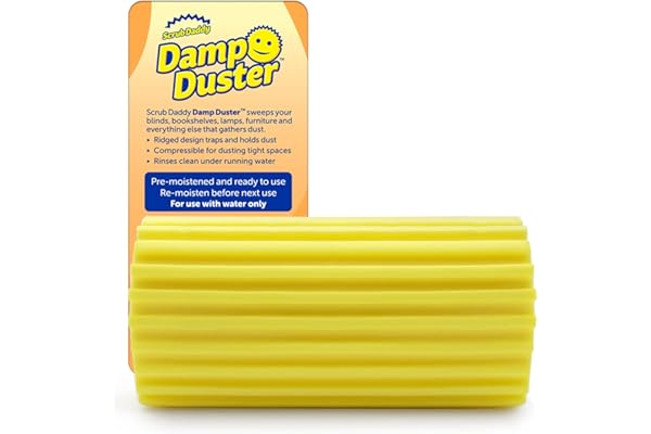 Scrub Daddy Damp Duster, Magischer Staubreinigungsschwamm, Staubtuch Zum Reinigen von Jalousien, Holzjalousien und Heizkörper