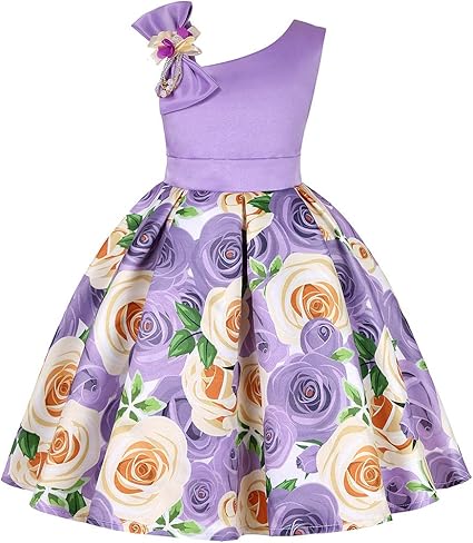amazon purple flower girl dresses