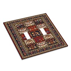 Spshian Vintage Boho Tribal Rustic Blue Red Paisley