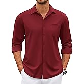 COOFANDY Mens Wrinkle Free Dress Shirts Long Sleeve Untucked Shirts Casual Button Down Shirts