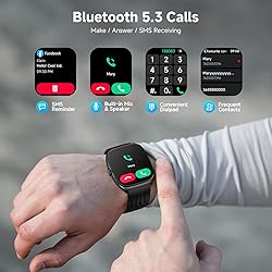 SOUYIE Smart Watch with SOS, 1.85" AMOLED Display