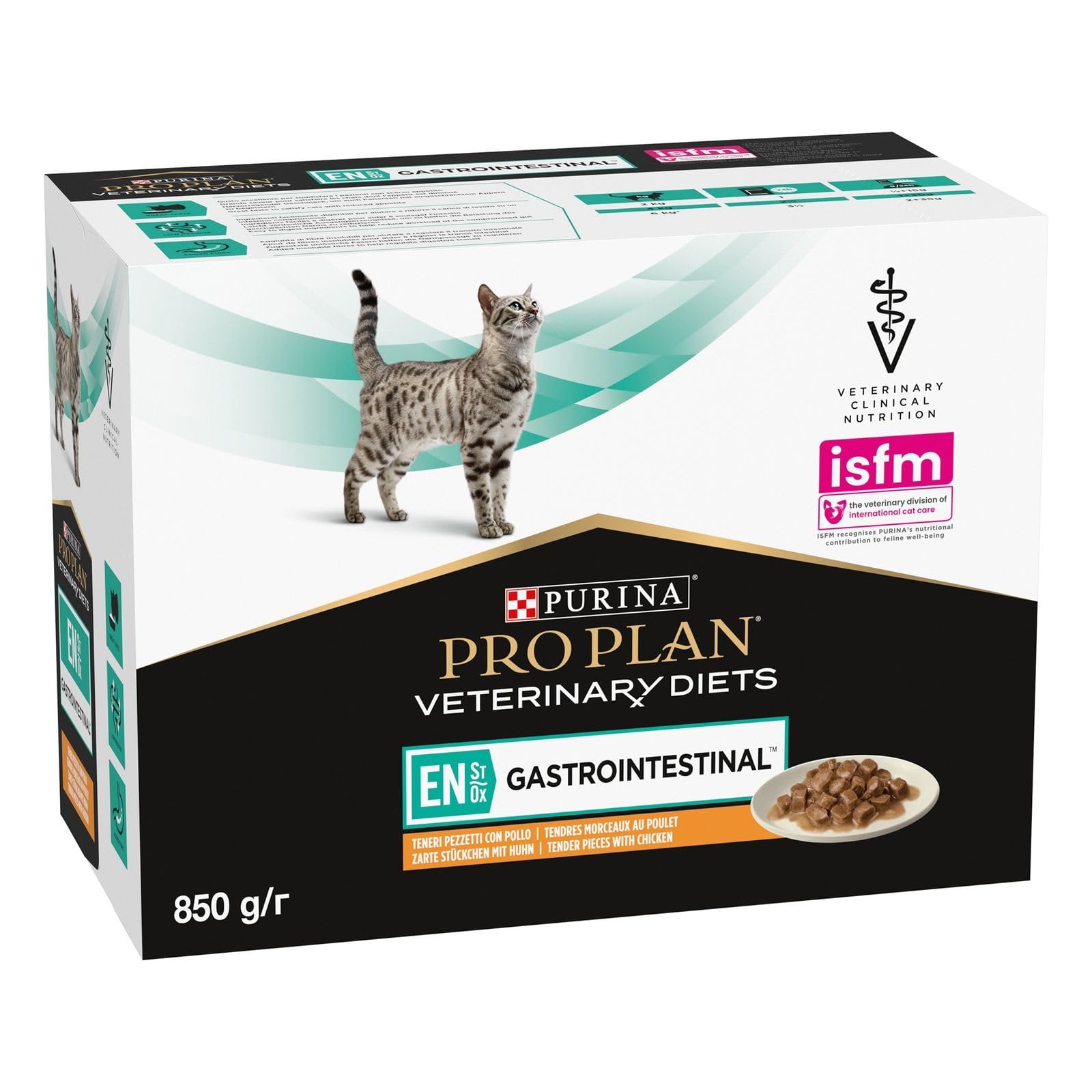 PRO PLAN VETERINARY DIETS EN Gastrointestinal Wet Cat Food Chicken 85g x 4
