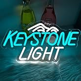 Keys Light Beer Neon Signs for Wall Decor LED Neon Bar Signs for Home Bar Decoration USB Powered Light up Business Signs for Beer Bar Man Cave Pub Store Restaurant Birthday