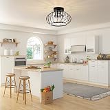 FRIDEKO HOME Modern Ceiling Light 28cm Black LED Crystal Flush Mount view 4