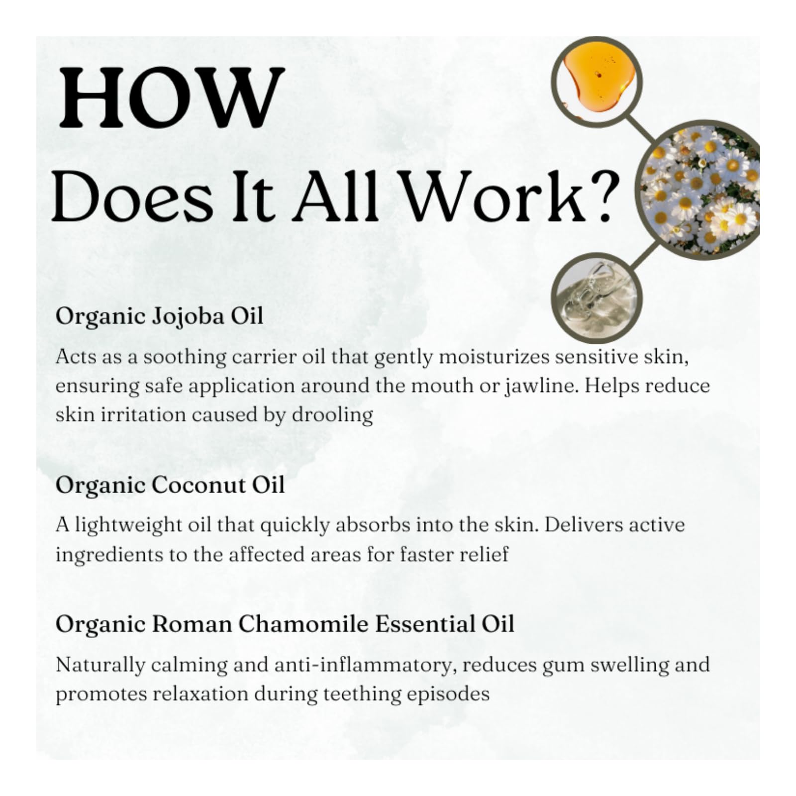 Natural Teething Relief Roller with Organic Essential Oils, 3 Months+, Made with Jojoba Oil, Chamomile, Lavender, Frankincense