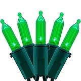 YULETIME 200 Count Green LED Christmas Lights, 66
