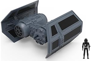 JAZWARES Star Wars Micro Galaxy Squadron TIE Bomber (Armada Edition) - 5-Inch Vehicle with Dual Cockpits, Bomb Bay, and 1-Inch Micro Figure Accessory
