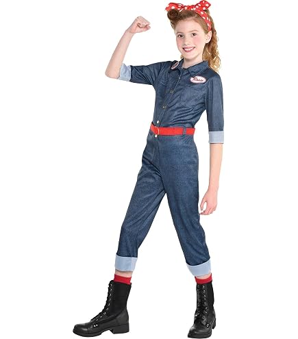 Amazon.com: Rosie The Riveter Child Costume - XL 14-16, 1 Pc : Clothing,  Shoes & Jewelry