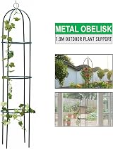 Crystals Garden Obelisk for Climbing Plants 1.9m Tall Metal Trellis view 7