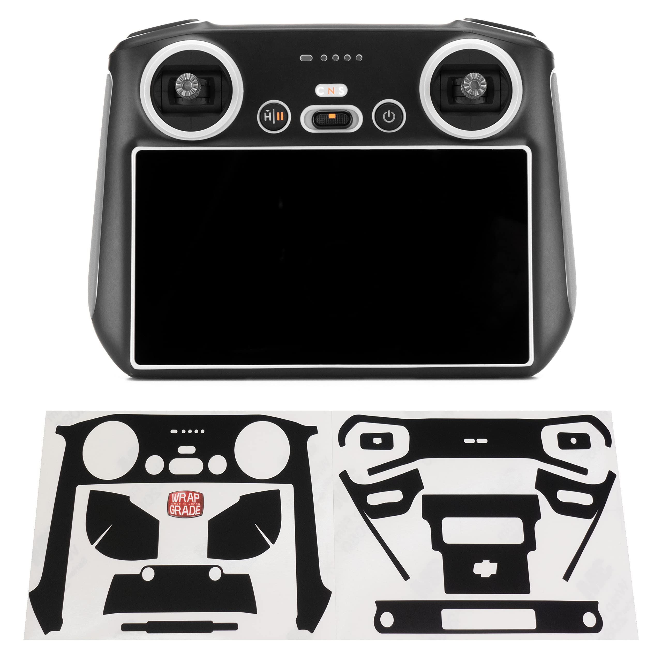 WRAPGRADE Skin Stickers compatible with DJI RC (STEALTH BLACK)