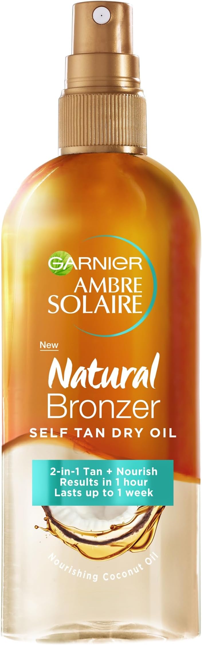 Garnier Ambre Solaire Natural Bronzer Dry Oil 150ml Coconut Oil Vegan
