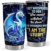 SANDJEST Dragon Tumbler 20oz Stainless Steel Insulated Coffee Travel Mug Cup for Women Mom Wife Dragon Gifts for Birthday Christmas Mother Day