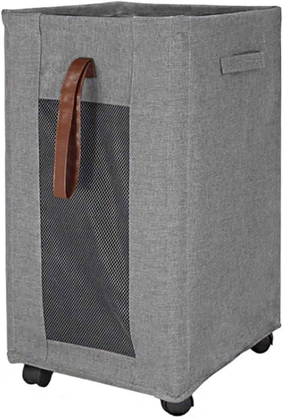AFTIU Cestas De Lavandería con Ruedas, Cesto De Lavandería Grande