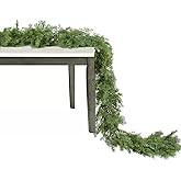 JoyHome 6FT Pine Christmas Garland Clearance, Artificail Christmas Greenery Garland, Realistic Cedar Cypress Garland for Holiday Mantel Fireplace Table Centerpiece Party Decoration