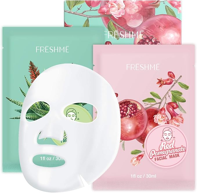 Fruit facial mask 6 pieces Moisturizing antiaging Red Pomegranate