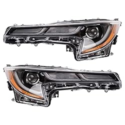 TRQ Driver & Passenger Side Headlight Assembly Set