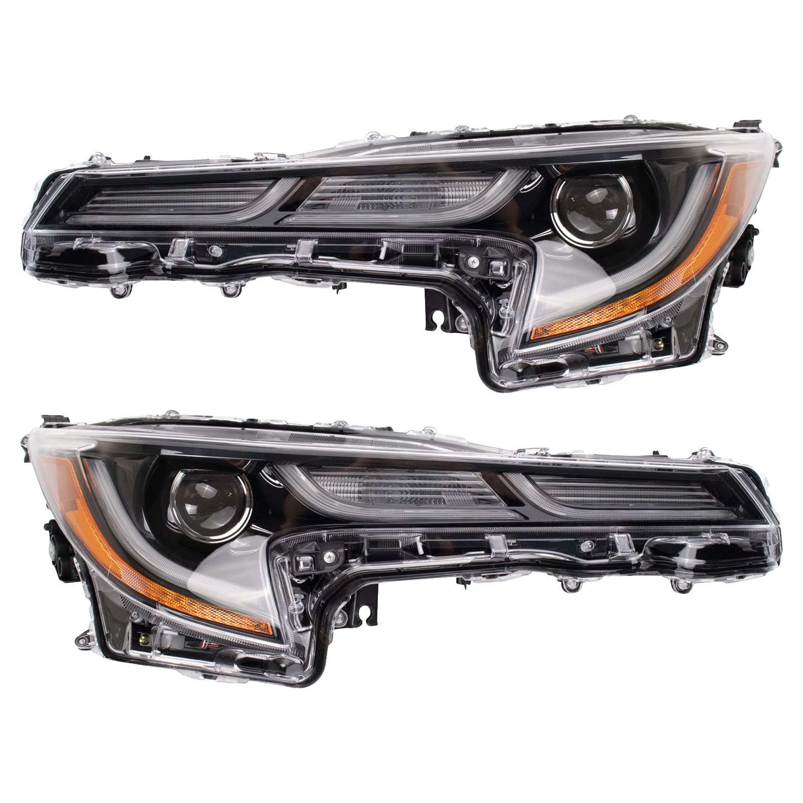 TRQ Driver & Passenger Side Headlight Assembly Set