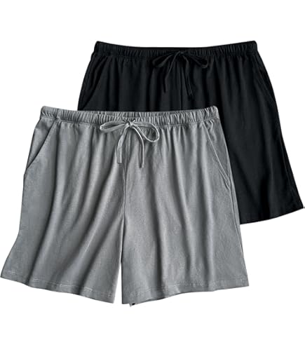 Boxer Pants Milumia Women's Plus Size Pack Pajama Shorts Bowknot