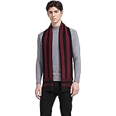 Mailandy Mens Winter Scarf Fashion Formal Soft Scarves Classic Plaid Solid Colors Cashmere Scarf for Men