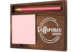 SOSREBEDR Dean Difference Maker Self-Stick Note Pad Holder Appreciation Gift for School Administrators and Academic Leaders, Durable and Stylish Desk Organizer, Work Desk Retro Note Pad Holder SDZ344