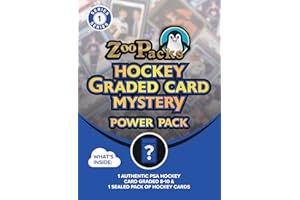 PALOS DESIGNS PSA Hockey Graded Card Mystery Pack Plus| PSA Graded Hockey Card + 1 Sealed Pack of Cards | Grade 8+ Guaranteed | Contains One Graded Vintage, Rookie, Legend or Current Star | by Zoo Packs