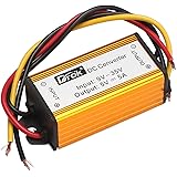 DROK Waterproof Voltage Regulator, 9-35V to 5V 5A DC to DC Buck Converter, 12V/24V to 5V Step Down Voltage Transformer, High Efficiency Automotive Power Converter Car