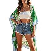 Spicy Sandia Women&rsquo;s Oversized Boho Kimonos Lightweight Summer Cardigans | Cover ups for Beach Pool Swimwear, Vacation Outfits, Resort Wear, Country Concert Outfits, Hippie Clothes
