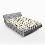Ambesonne Sports Fitted Sheet, Cartoon Karate