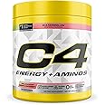 Cellucor C4 Energy + Aminos Powder | 5g BCAAs & EAAs for Muscle Recovery, 3 Electrolytes for Hydration, 100mg Natural Caffeine | Pre Workout | Zero Sugar, 30 Servings, Watermelon