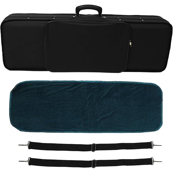 Étui Protection Fibre Carbone Pour 2 Archets Violon - Avec Sangles - Noir